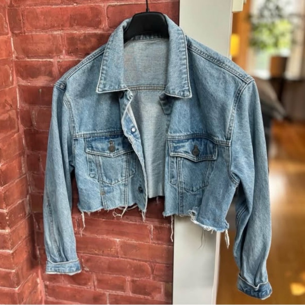 Brandy Melville Cropped Jean Jacket